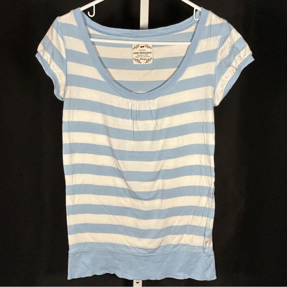 New York Poof Excellence Juniors (Set of 2) Striped Tees Size Large - Picture 5 of 10